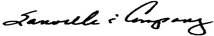 A close-up of a signature

Description automatically generated