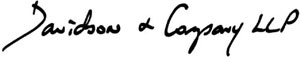 (-s- DAVIDSON & COMPANY LLP)